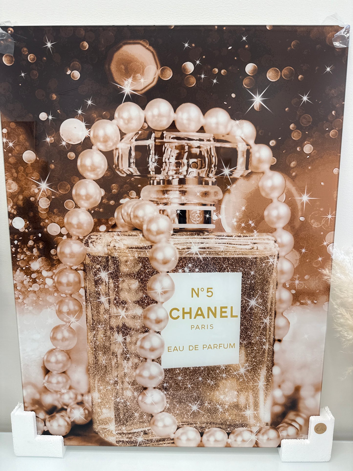 Glas schilderij parfum