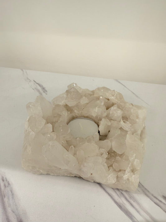 Bergkristal waxinehouder