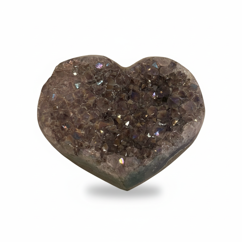 Regenboog aura kwarts hart