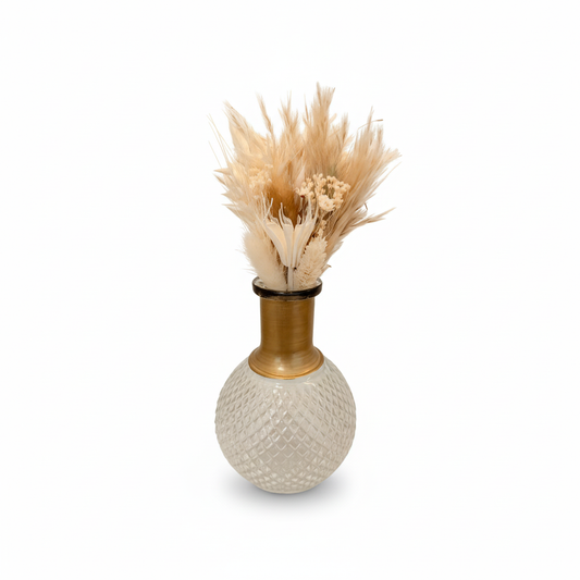 Vaasje goud met pampas