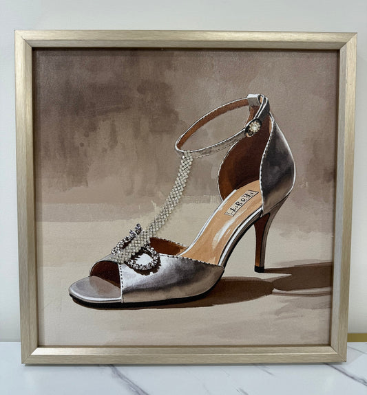 Schilderij met openhak en strass