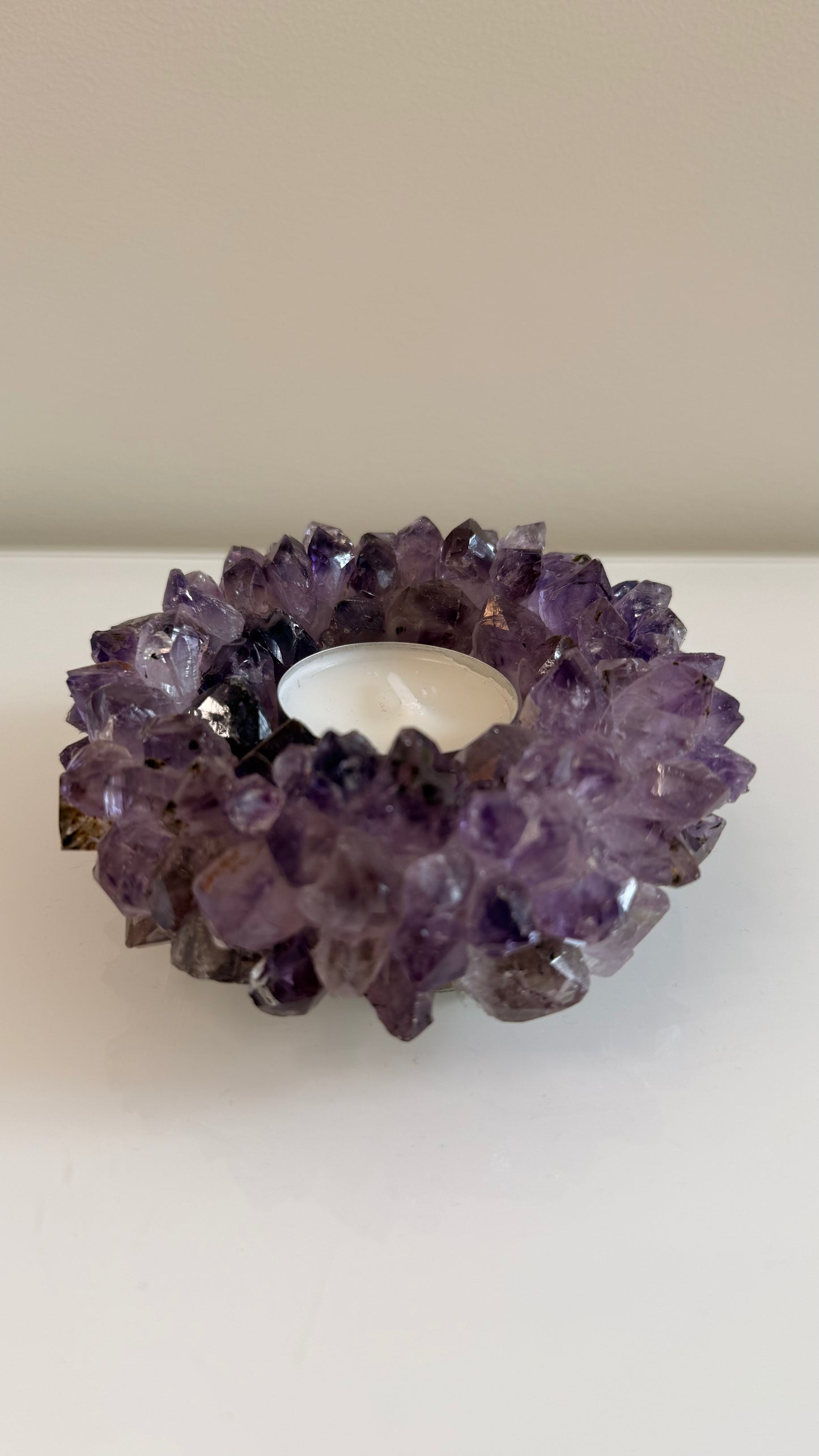 Waxinehouder amethist