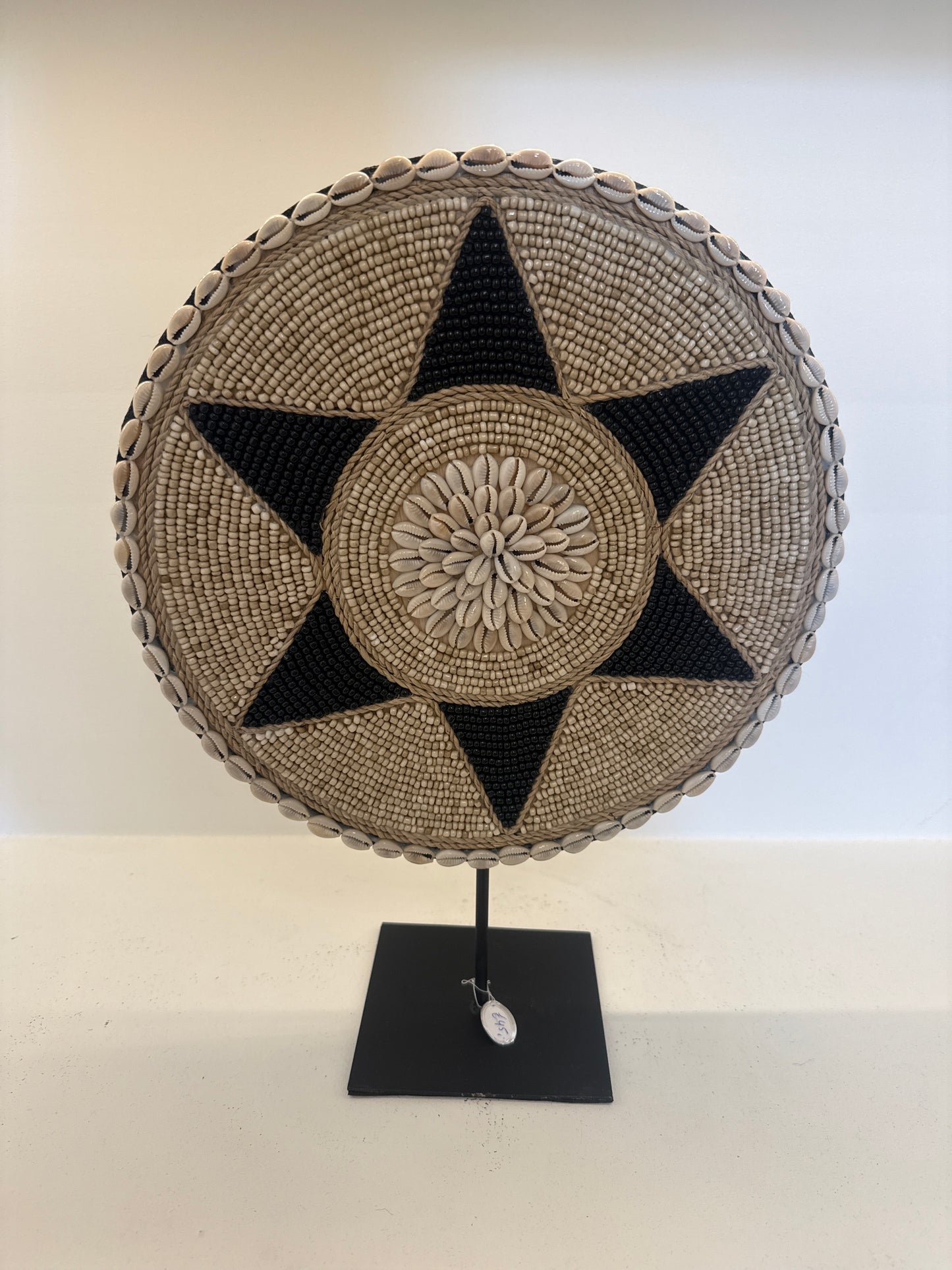 Ster schelpen ornament op standaard