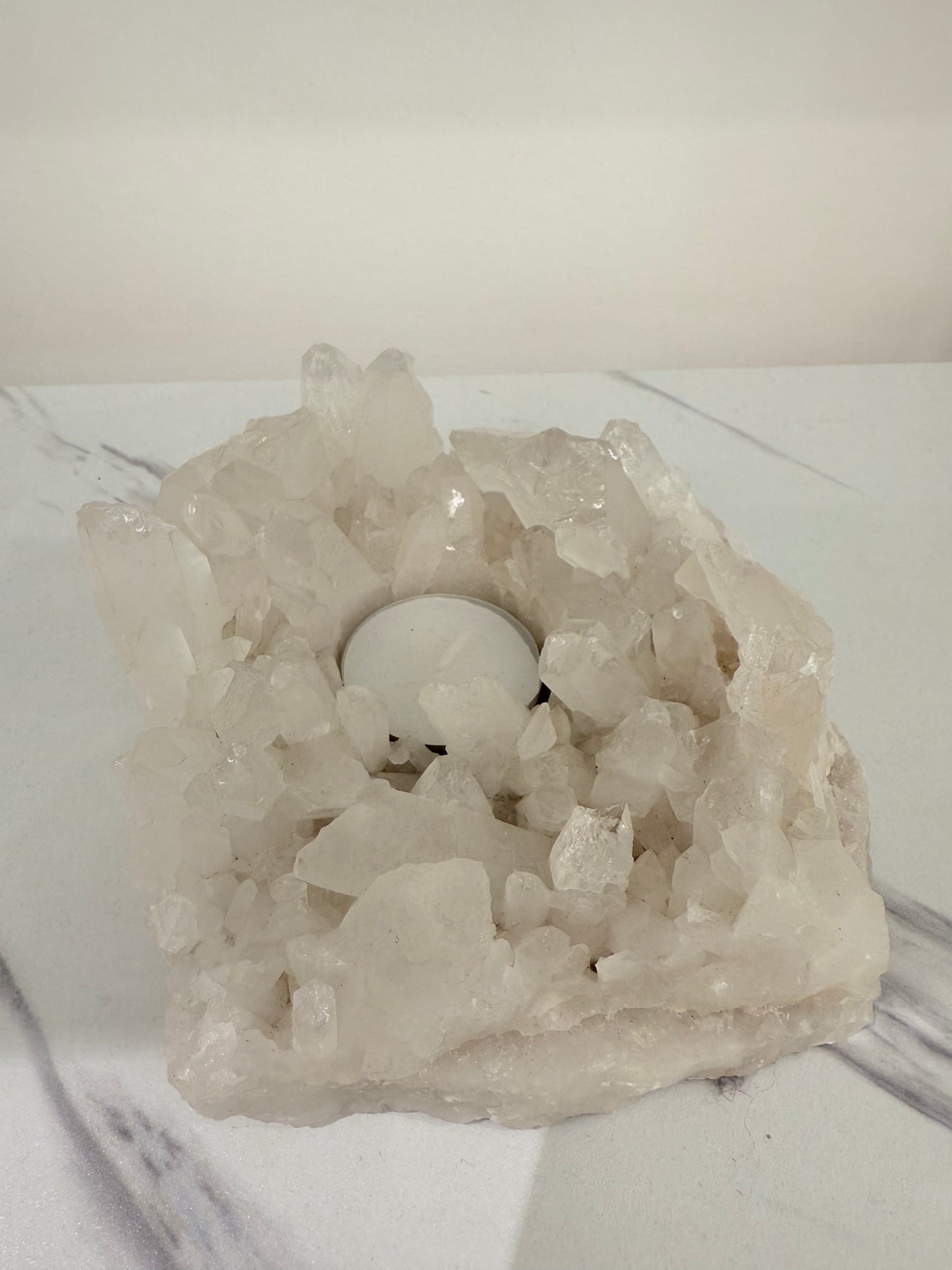 Bergkristal waxinehouder