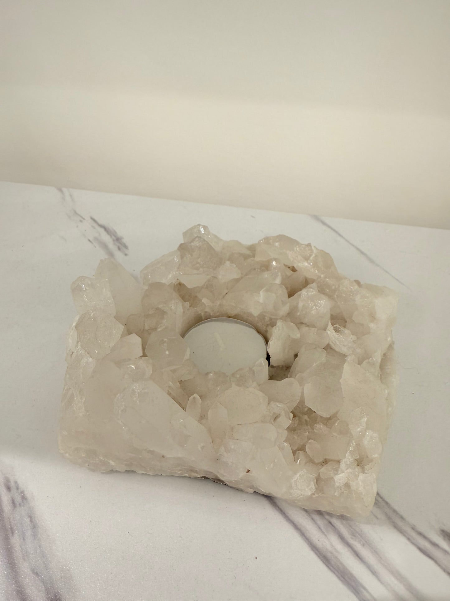 Bergkristal waxinehouder