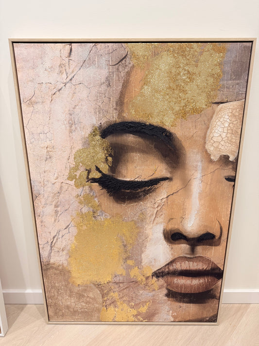 Canvas vrouw goud