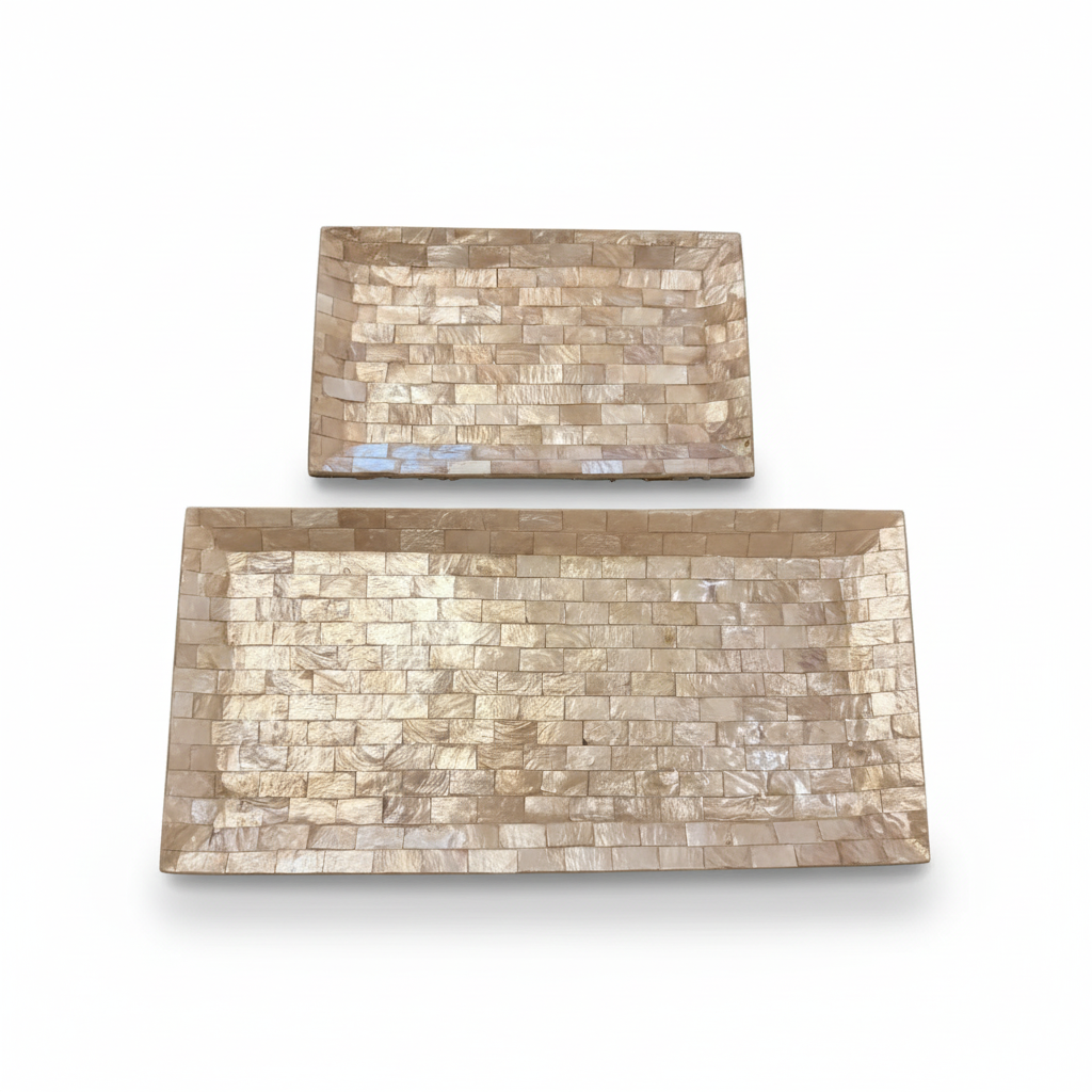 Schaal schelp parelmoer goud