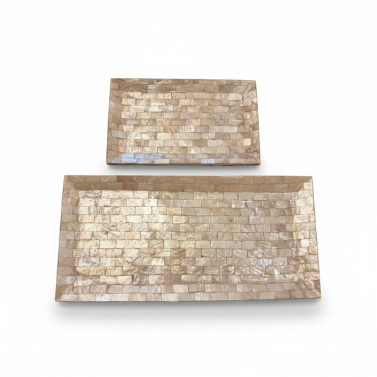 Schaal schelp parelmoer goud