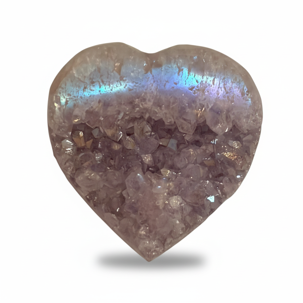 Regenboog aura kwarts hart