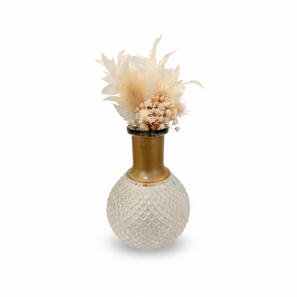 Vaasje goud met pampas