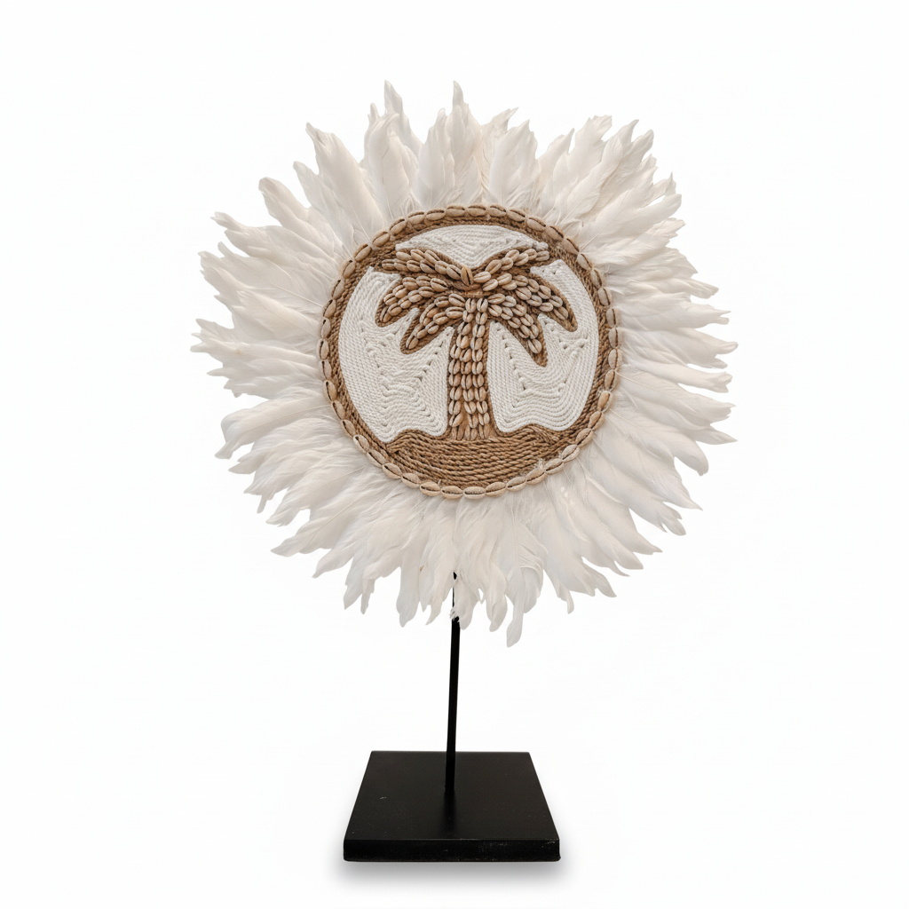 Veren met palm op standaard