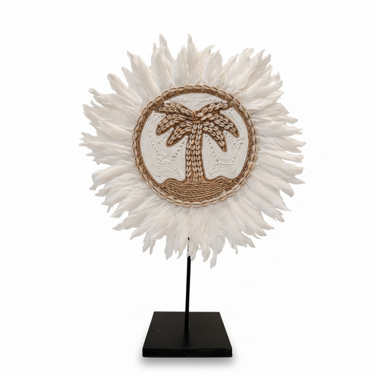 Veren met palm op standaard