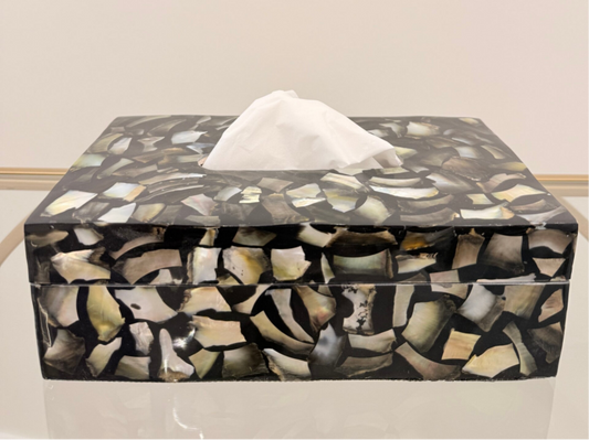 Schelpen tissue box donker