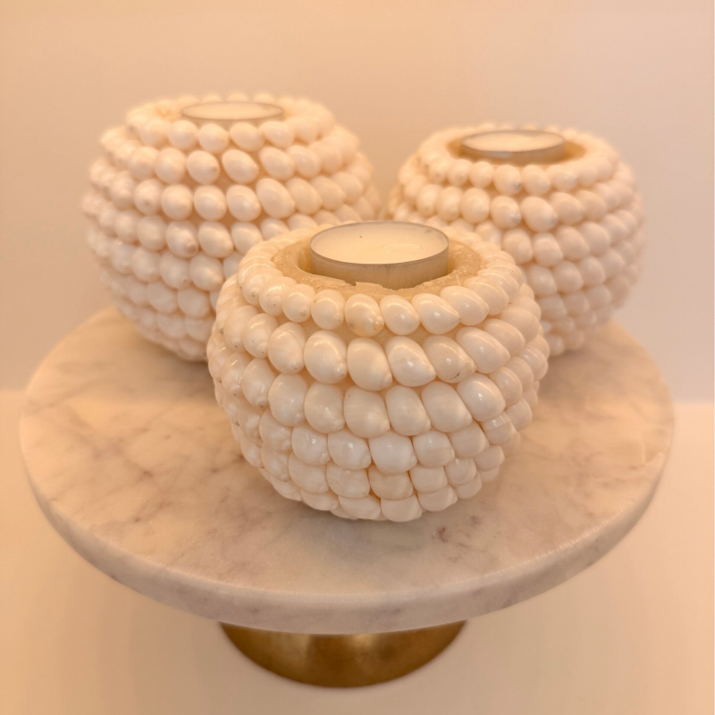 Schelpen theelichthouder